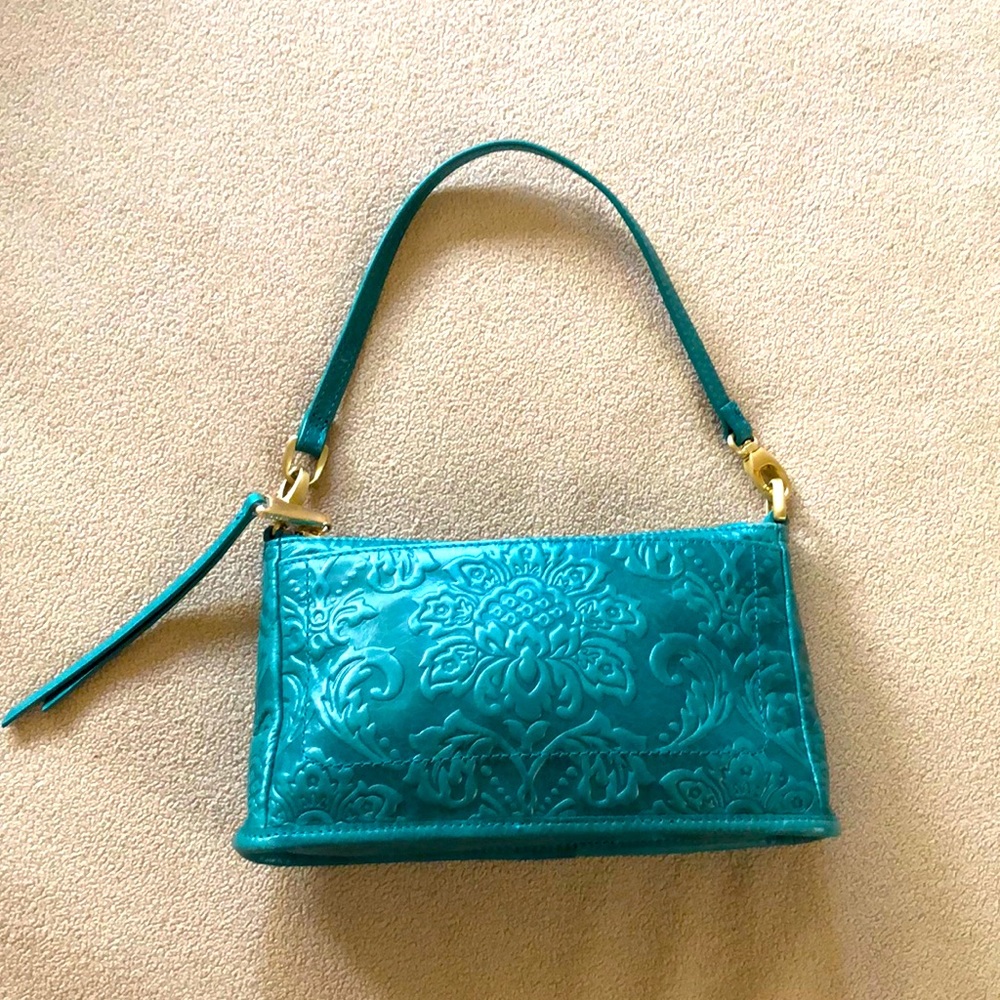 HOBO Turquoise Embossed Small Handbag